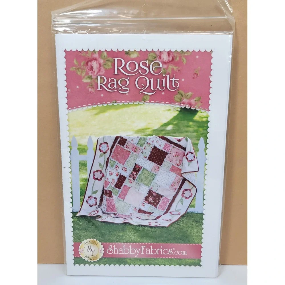 Shabby Fabrics Rose Rag Quilt Pattern Jennifer Bosworth‎ Flannel Floral SF49870